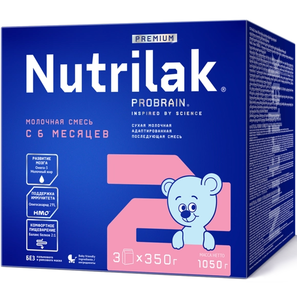 Детская молочная смесь Nutrilak Premium 2, 1050г