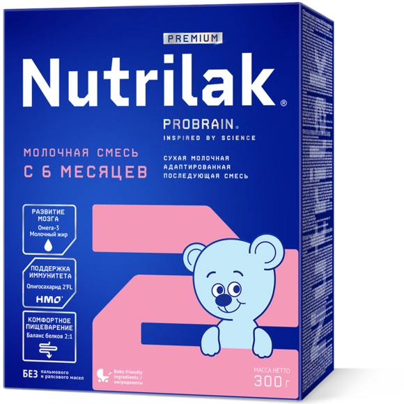 Детская молочная смесь Nutrilak Premium 2, 300г