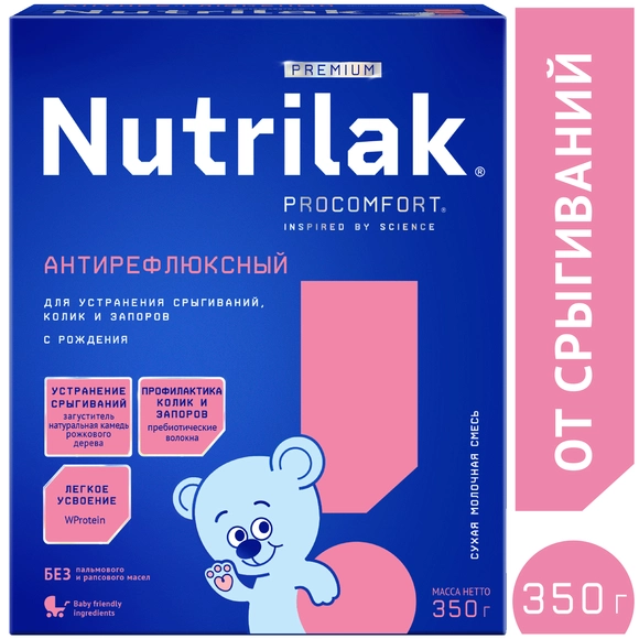 Детская молочная смесь Nutrilak Premium Антирефлюксный, 350г