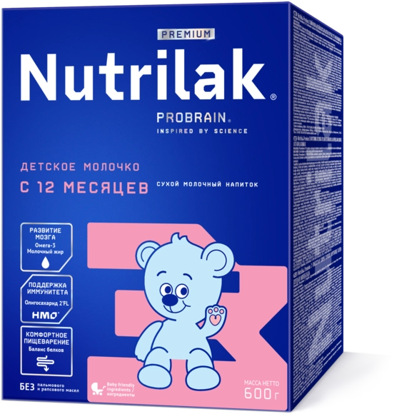 Детский молочный напиток Nutrilak Premium 3, 600г