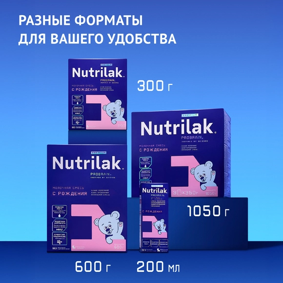 Детская молочная смесь Nutrilak Premium 1, 300г