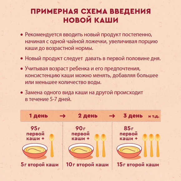 Молочная овсяная каша с яблоком и черносливом Винни